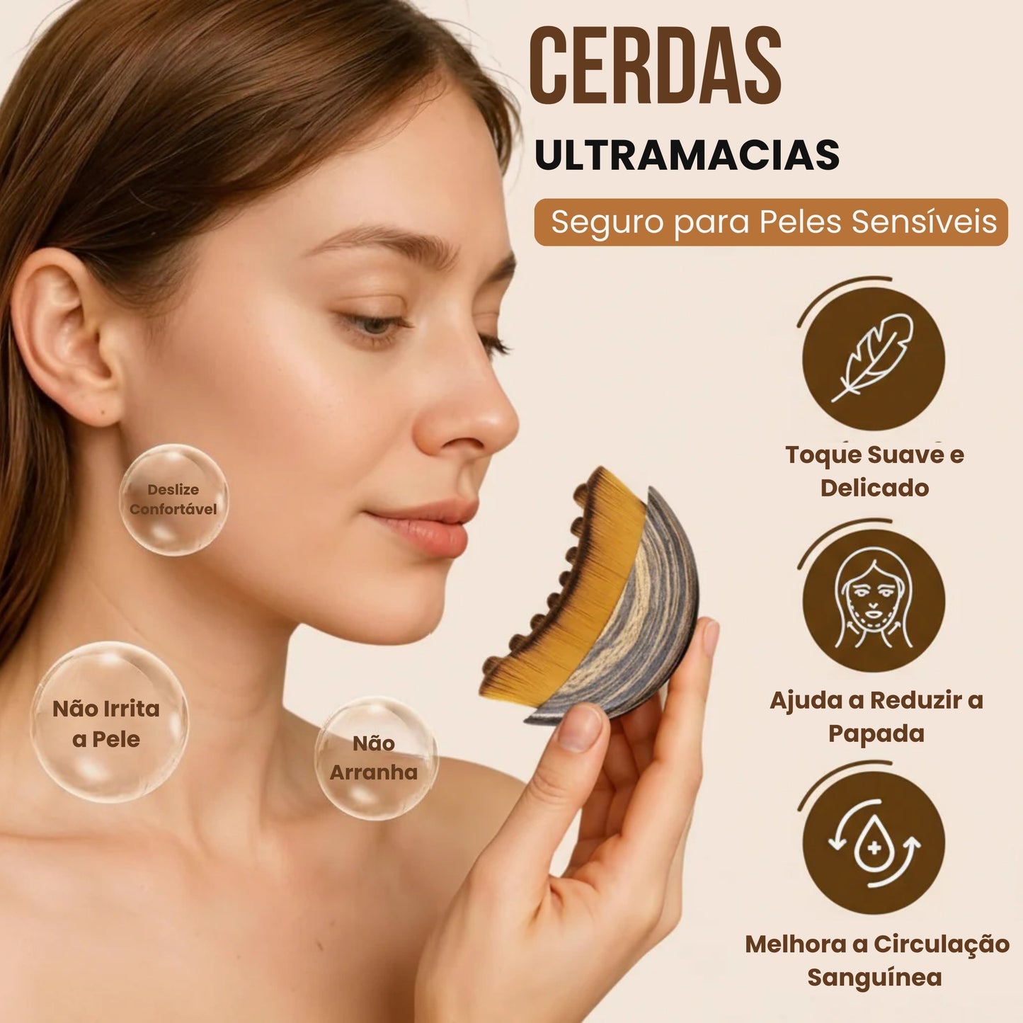 Évora FaceBrush™ - Escova de Drenagem Facial